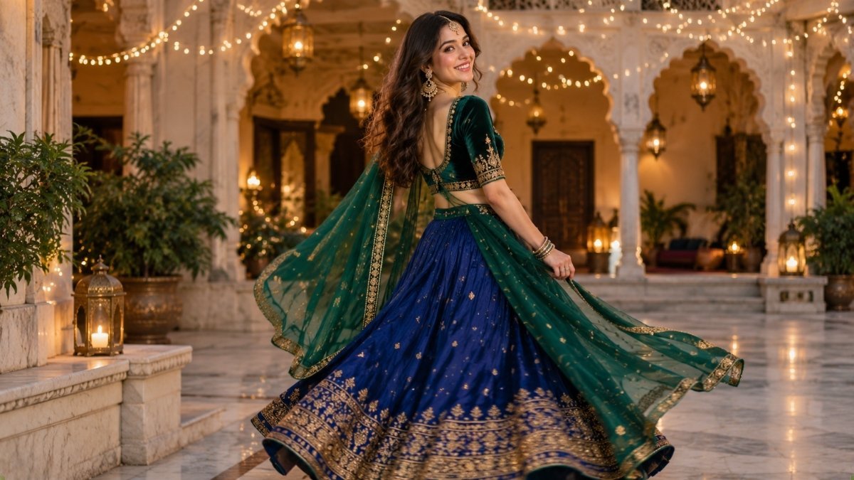How to Style Royal Blue and Emerald Diwali Looks: 20 Ideas