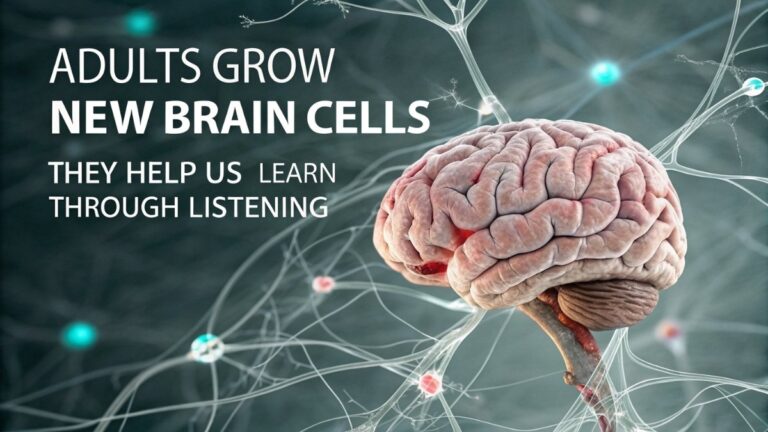 Adults Grow New Brain Cells, And They Help Us Learn Through Listening