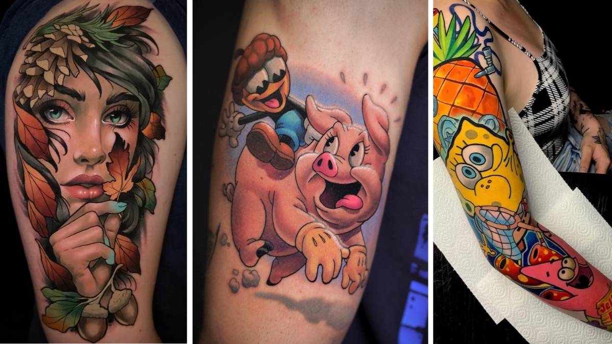 21 Tantalizing New School Tattoo Ideas For Men & Women to Inspire You in 2025